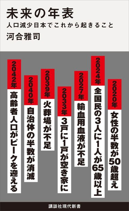 未来の年表 人口減少日本でこれから起きること 新書 河合雅司 講談社現代新書 電子書籍試し読み無料 Book Walker