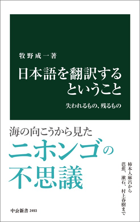 日本語を翻訳するということ 失われるもの、残るもの（中公新書