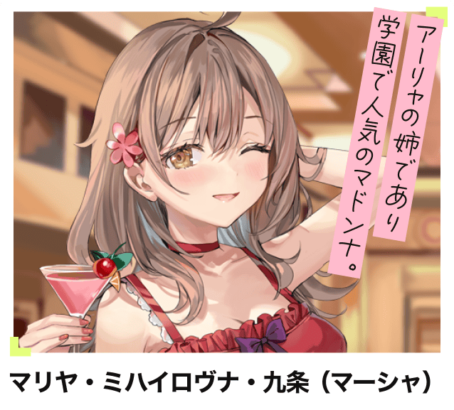 3位 マリヤ・ミハイロヴナ・九条