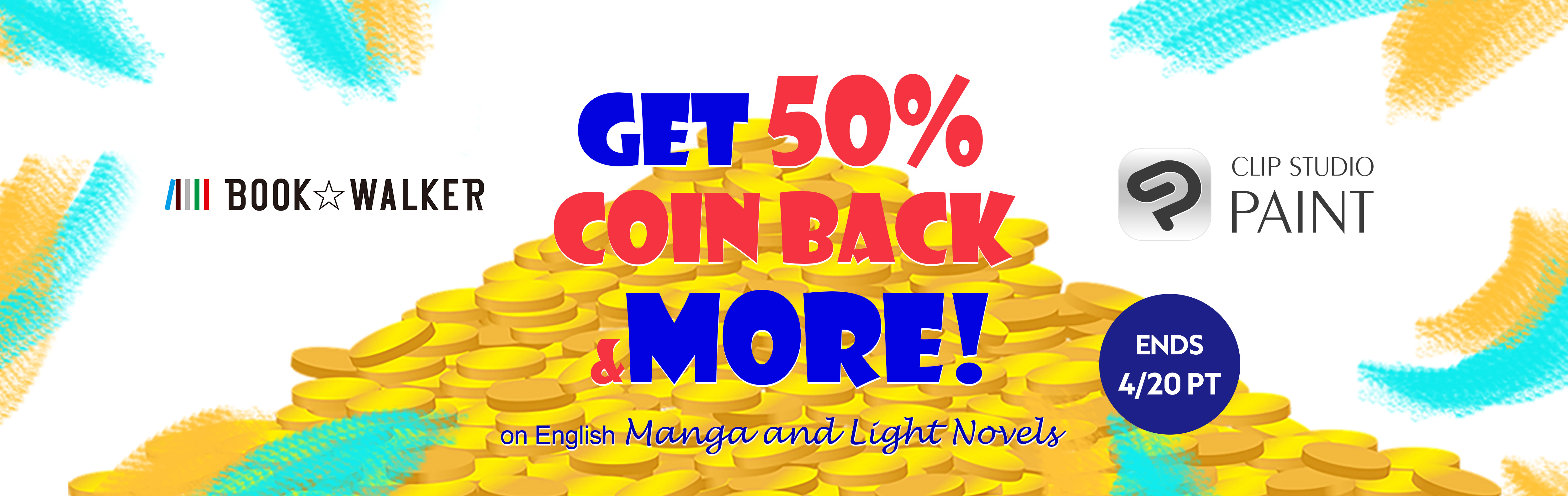 BookWalker & CLIP STUDIO PAINT - Get 50% Coin Back & More!