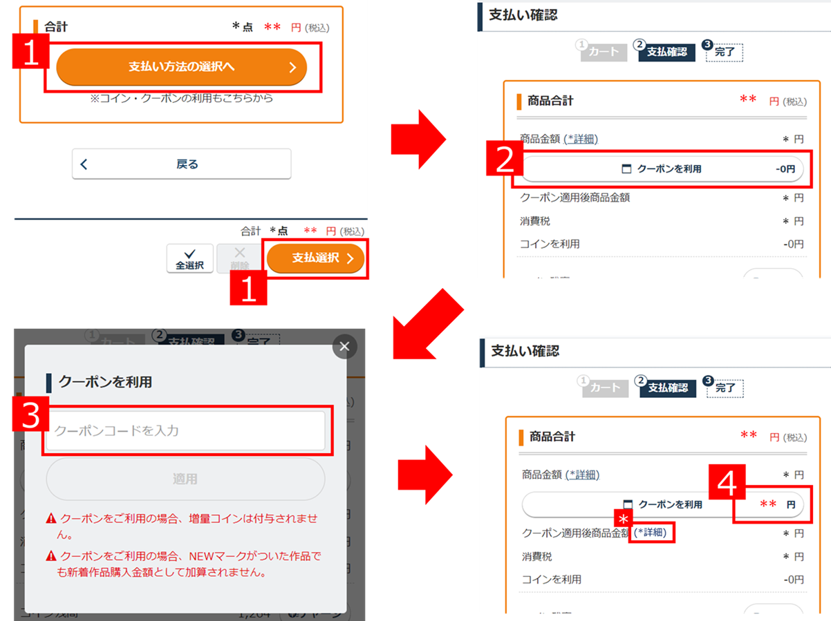 クーポンの使い方