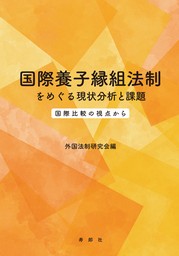 国際養子縁組法制をめぐる現状分析と課題　国際比較の視点から